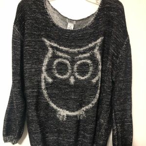 Plus size owl sweater
